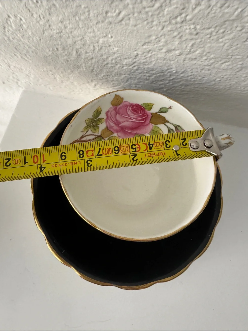 Vintage 1950s Adderley Fine Bone China Pink Rose Teacup Set Made in England
